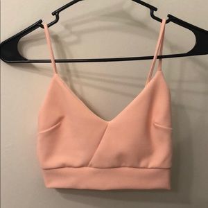 2 piece crop top skirt set pink